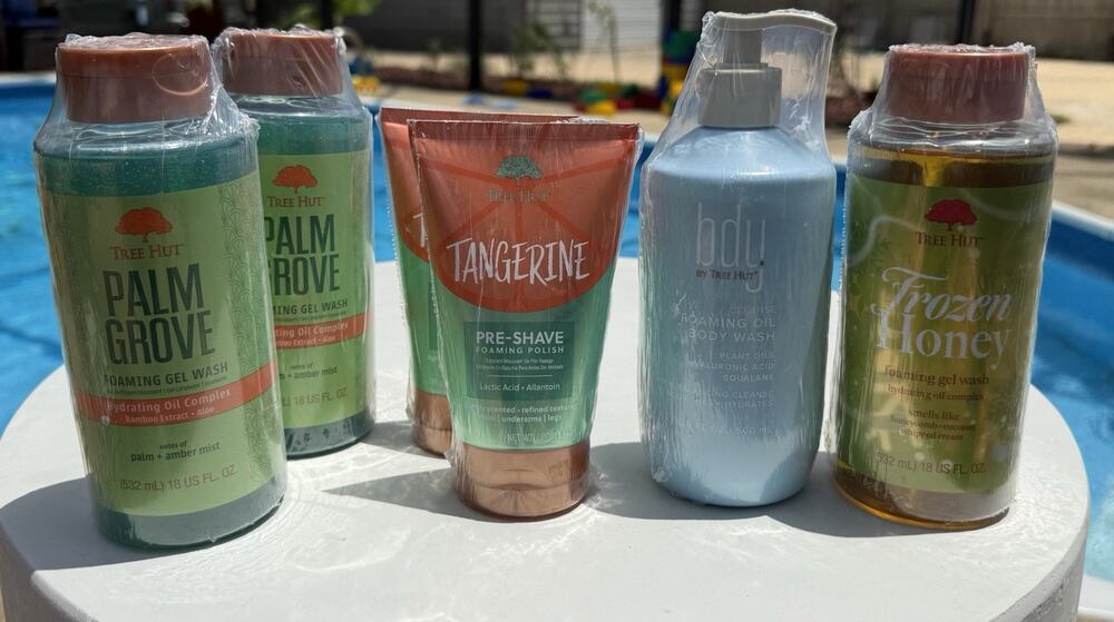 Tree Hut Body Care Lot Palm Grove Frozen Honey bdj Tangerine 6 Pc New